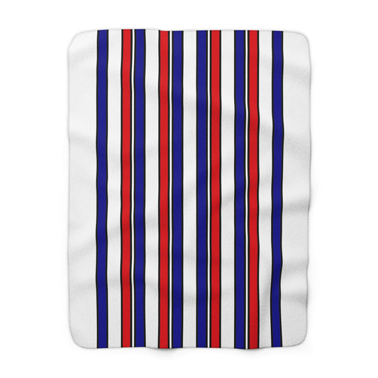 French Guiana Retro Stripes Blanket Throw