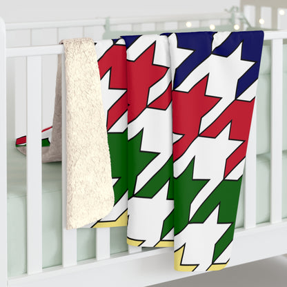 Diego Garcia Retro Houndstooth Blanket Throw