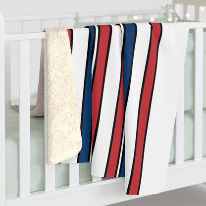 Serbia Retro Stripes Blanket Throw