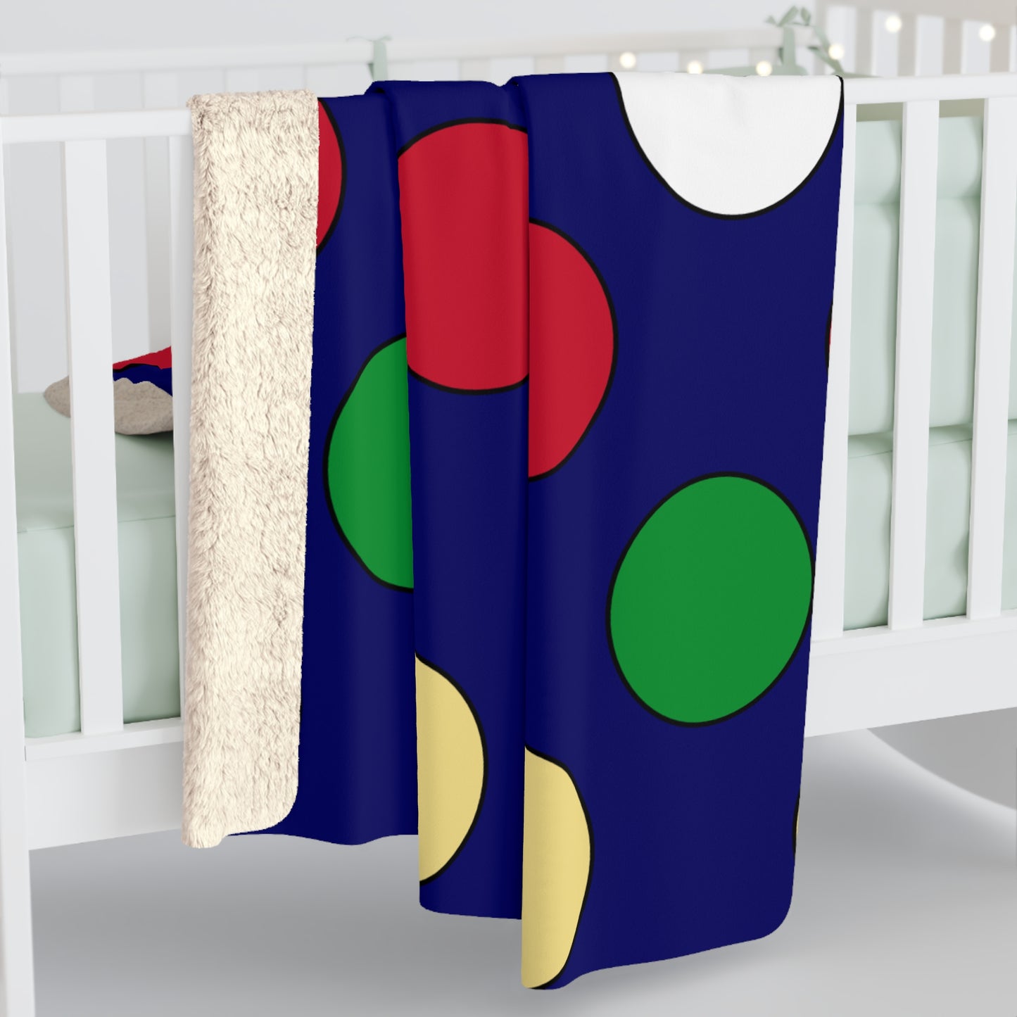 Cayman Islands Retro Polka Dots Blanket Throw