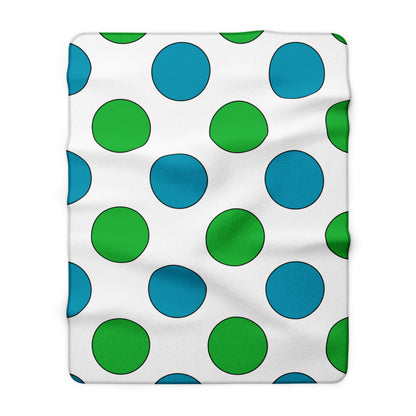 Uzbekistan Retro Polka Dots Blanket Throw