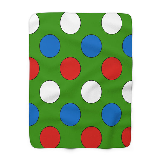 Equatorial Guinea Retro Polka Dots Blanket Throw