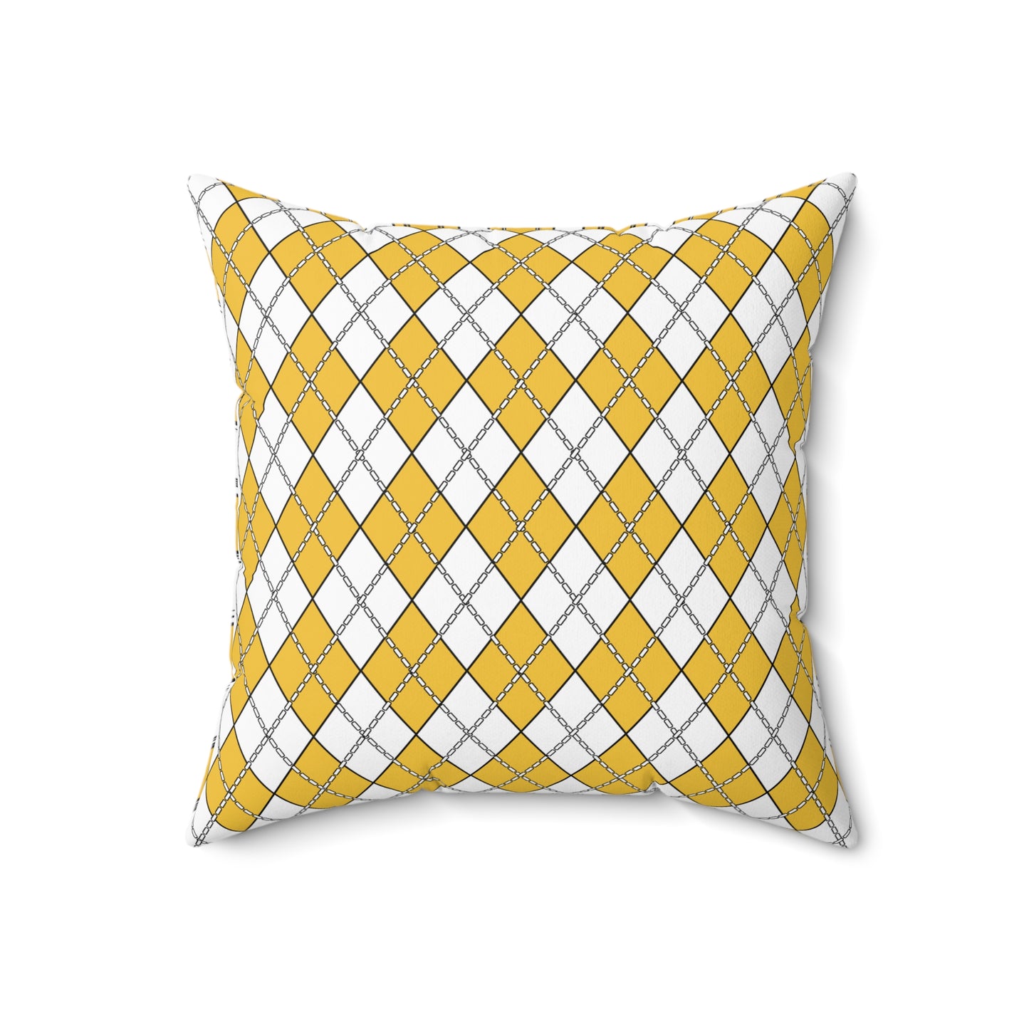 United States Virgin Islands Retro Argyle Cushion Pillow