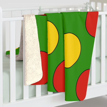 Benin Retro Polka Dots Blanket Throw
