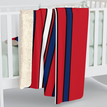 Lao Peoples Democratic Republic Retro Stripes Blanket Throw