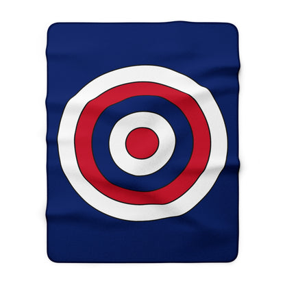 Ascension Island Retro Target Blanket Throw
