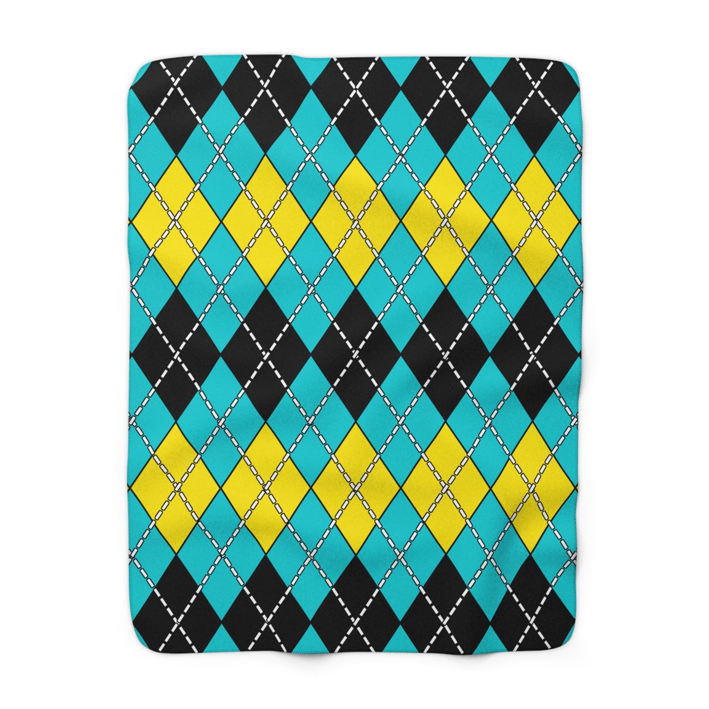 Bahamas Retro Argyle Blanket Throw