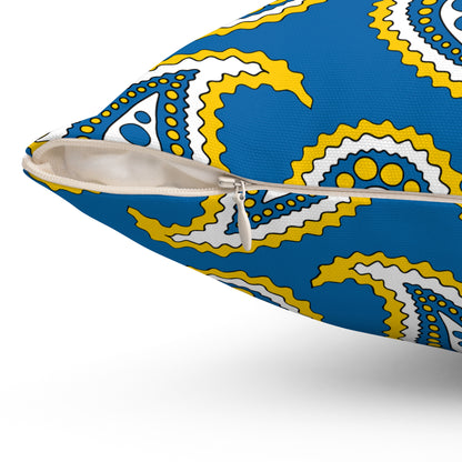 Canary Islands Retro Paisley Cushion Pillow