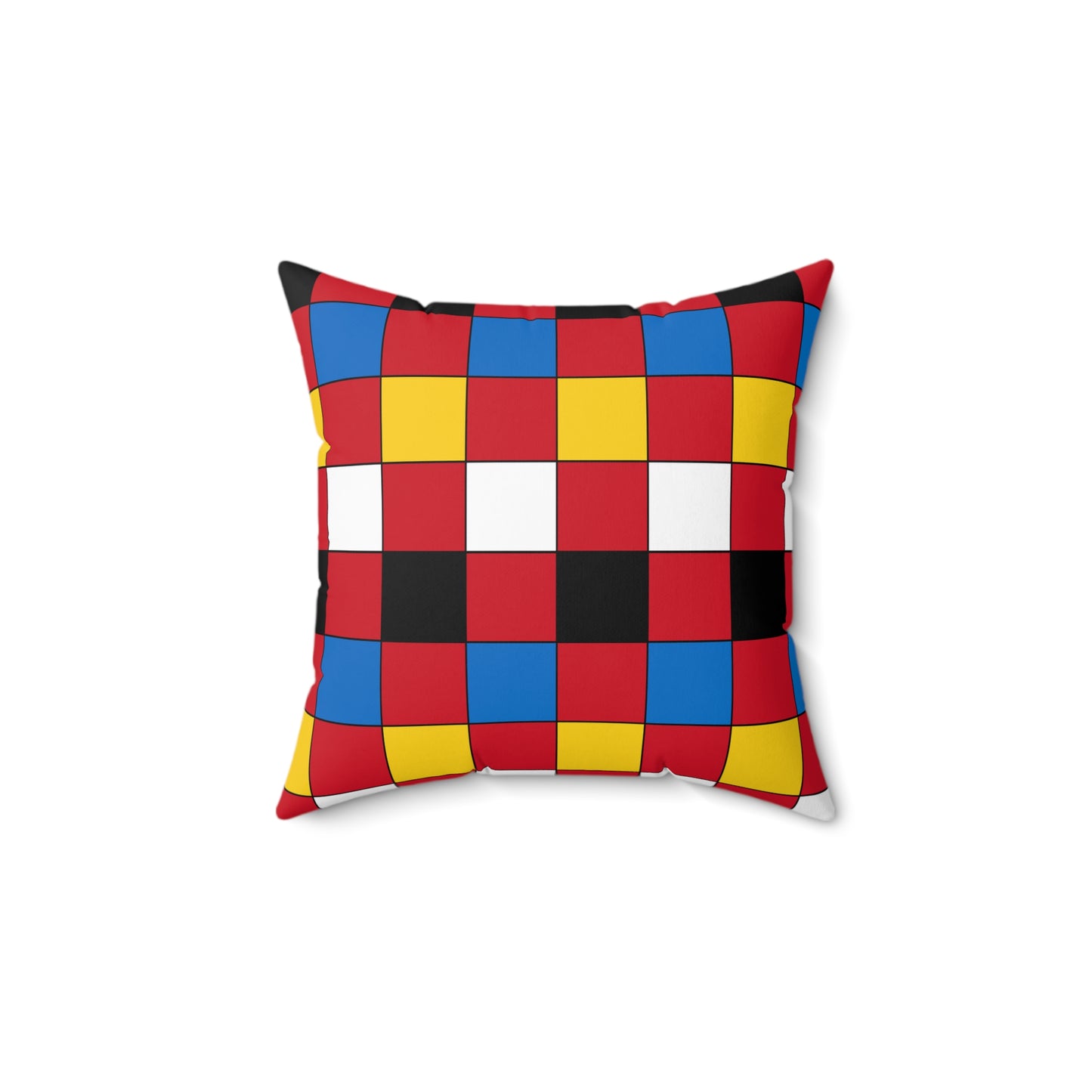 Antigua And Barbuda Retro Check Cushion Pillow