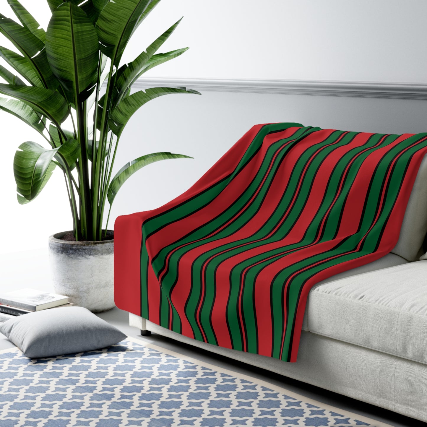 Morocco Retro Stripes Blanket Throw