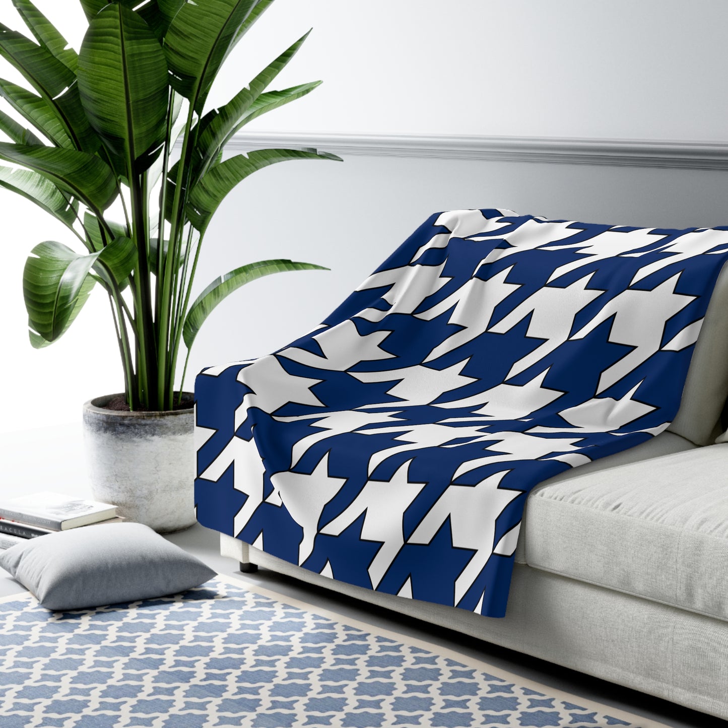 Finland Retro Houndstooth Blanket Throw