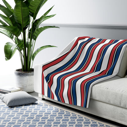 Serbia Retro Stripes Blanket Throw