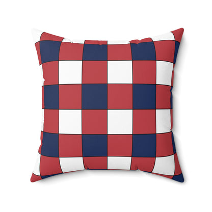United States of America (USA) Retro Check Cushion Pillow