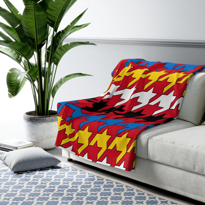 Antigua And Barbuda Retro Houndstooth Blanket Throw