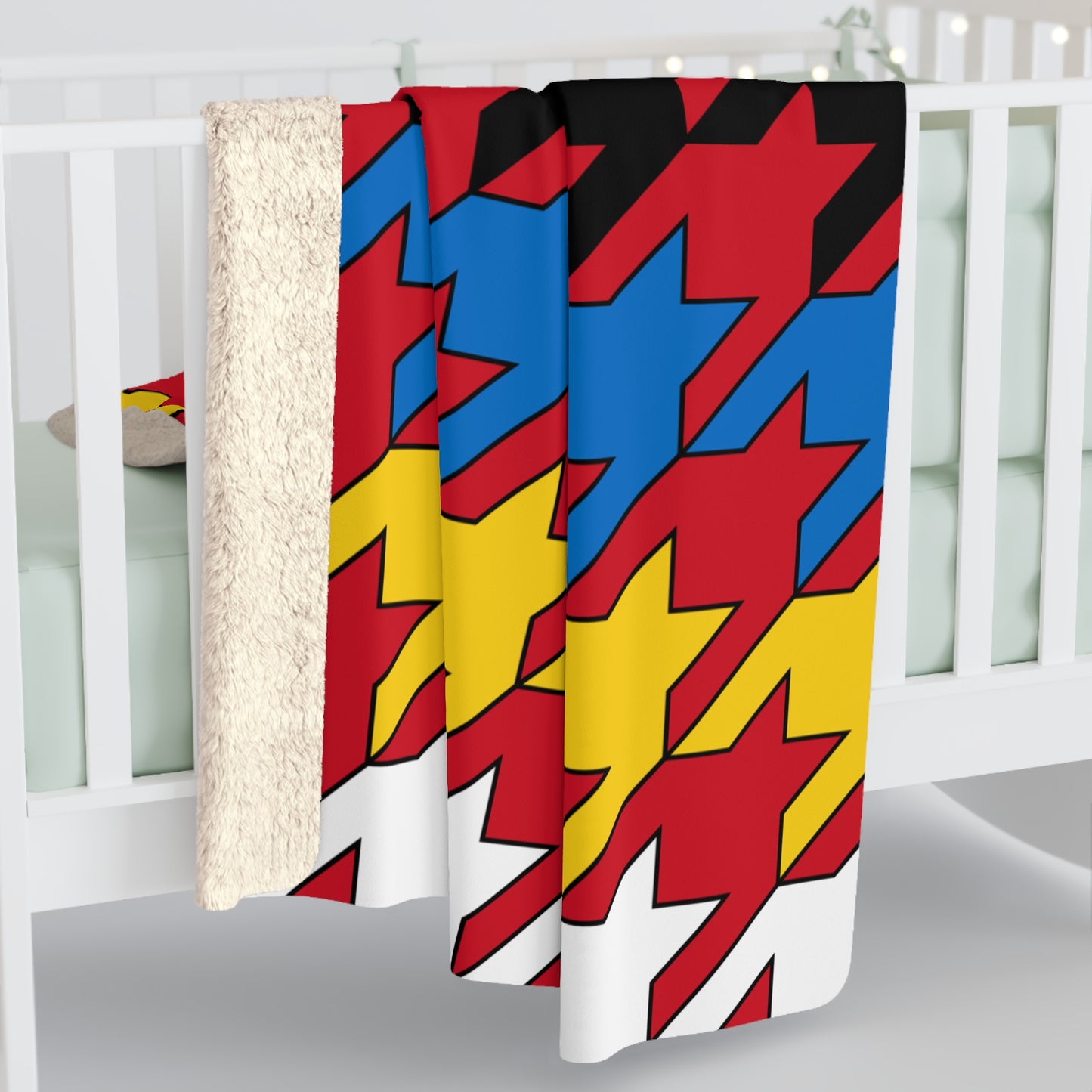 Antigua And Barbuda Retro Houndstooth Blanket Throw