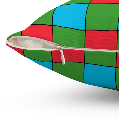 Azerbaijan Retro Check Cushion Pillow