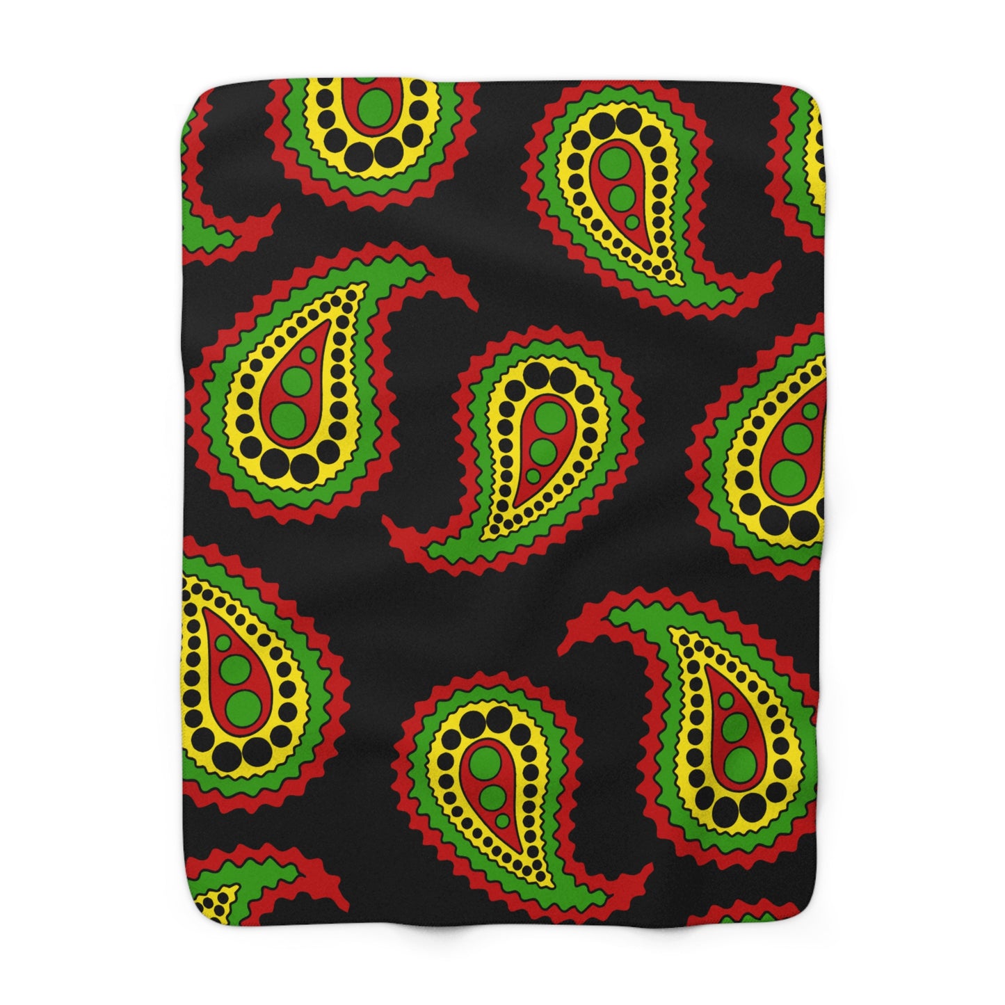 Saint Kitts And Nevis Retro Paisley Blanket Throw