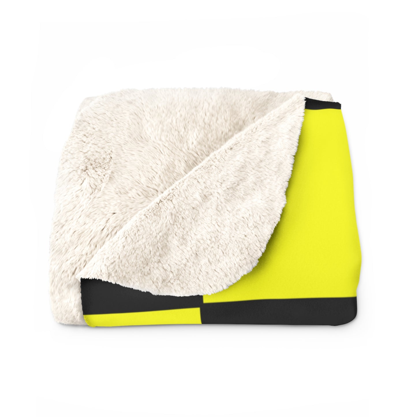 Yellow, Black Retro Check Blanket Throw