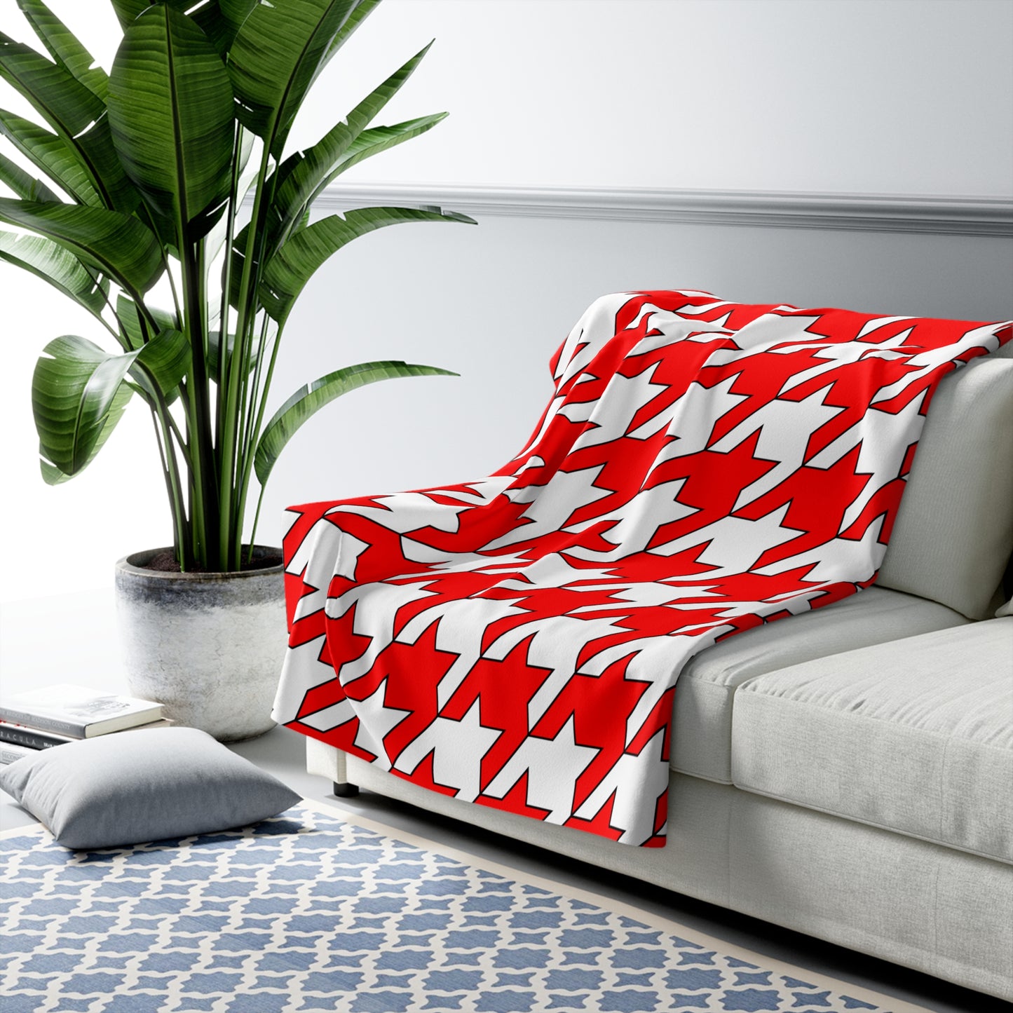 Georgia Retro Houndstooth Blanket Throw