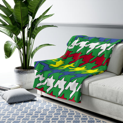 Comoros Retro Houndstooth Blanket Throw