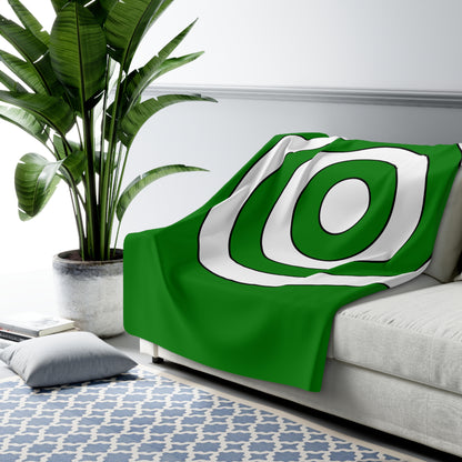 Green, White Retro Target Blanket Throw