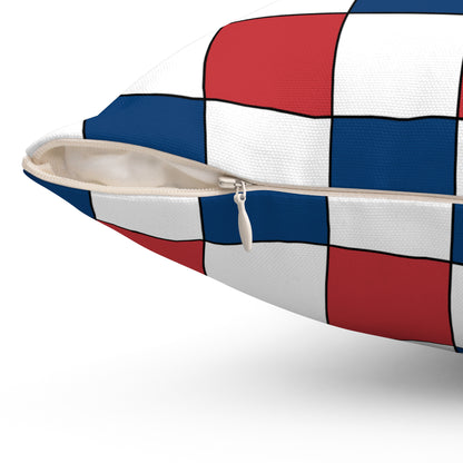 Serbia Retro Check Cushion Pillow