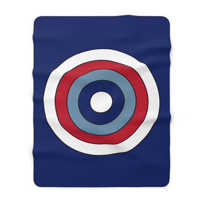 Falkland Islands Retro Target Blanket Throw