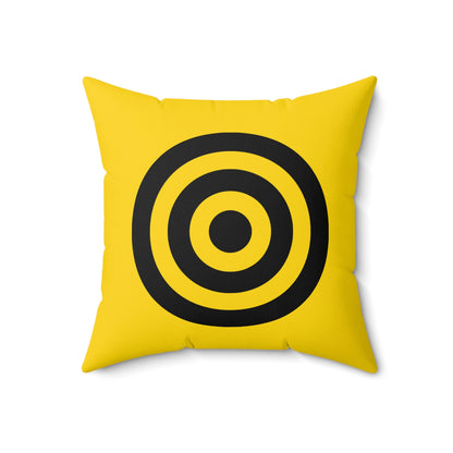 Gold, Black Retro Target Cushion Pillow