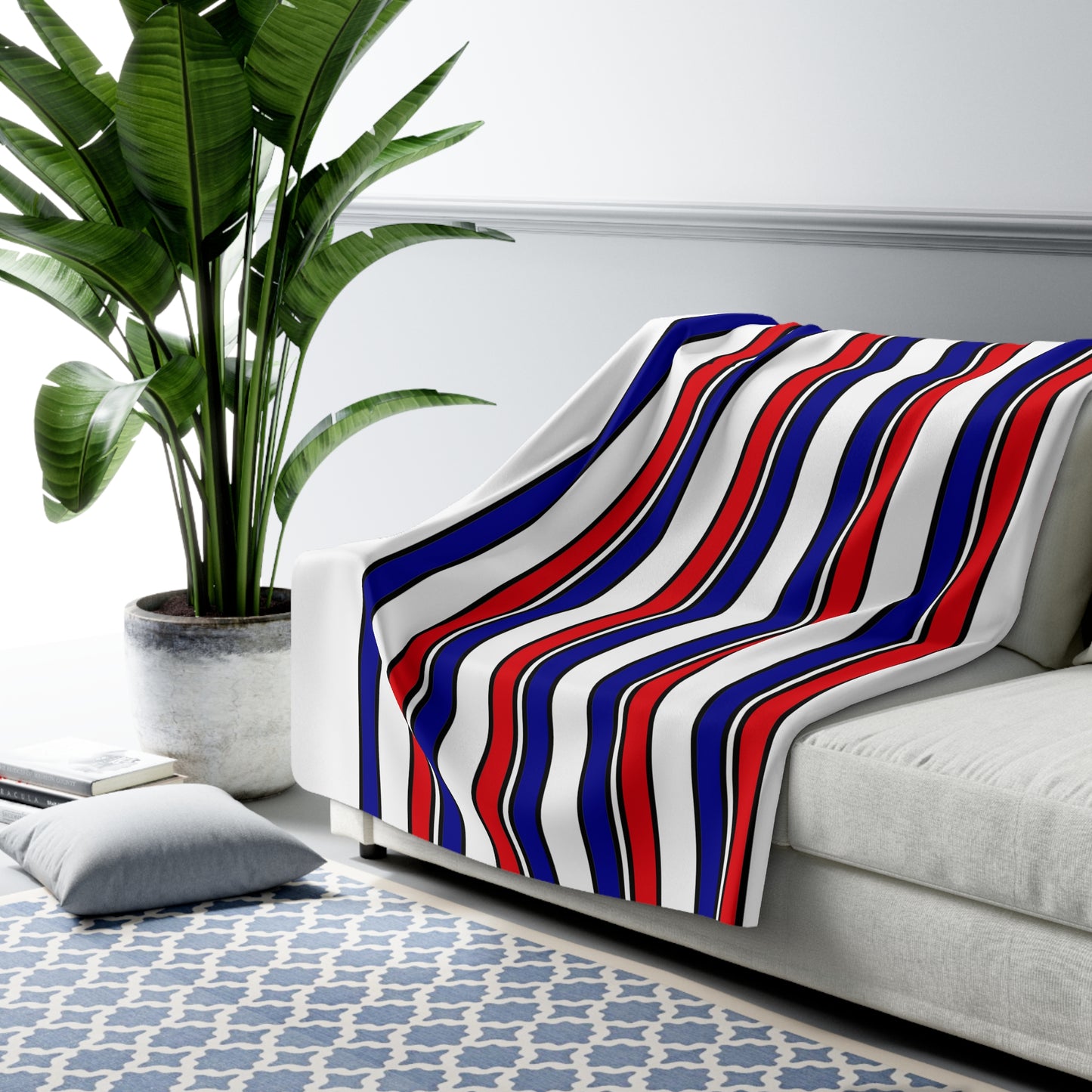 Saint Martin Retro Stripes Blanket Throw