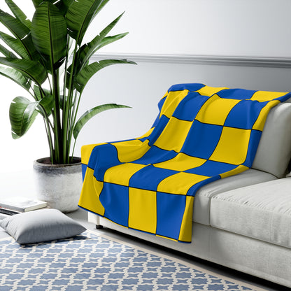 Ukraine Retro Check Blanket Throw