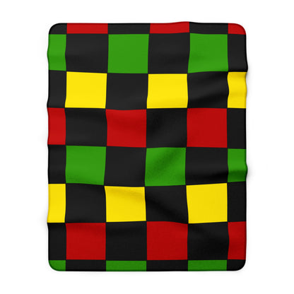 Saint Kitts And Nevis Retro Check Blanket Throw