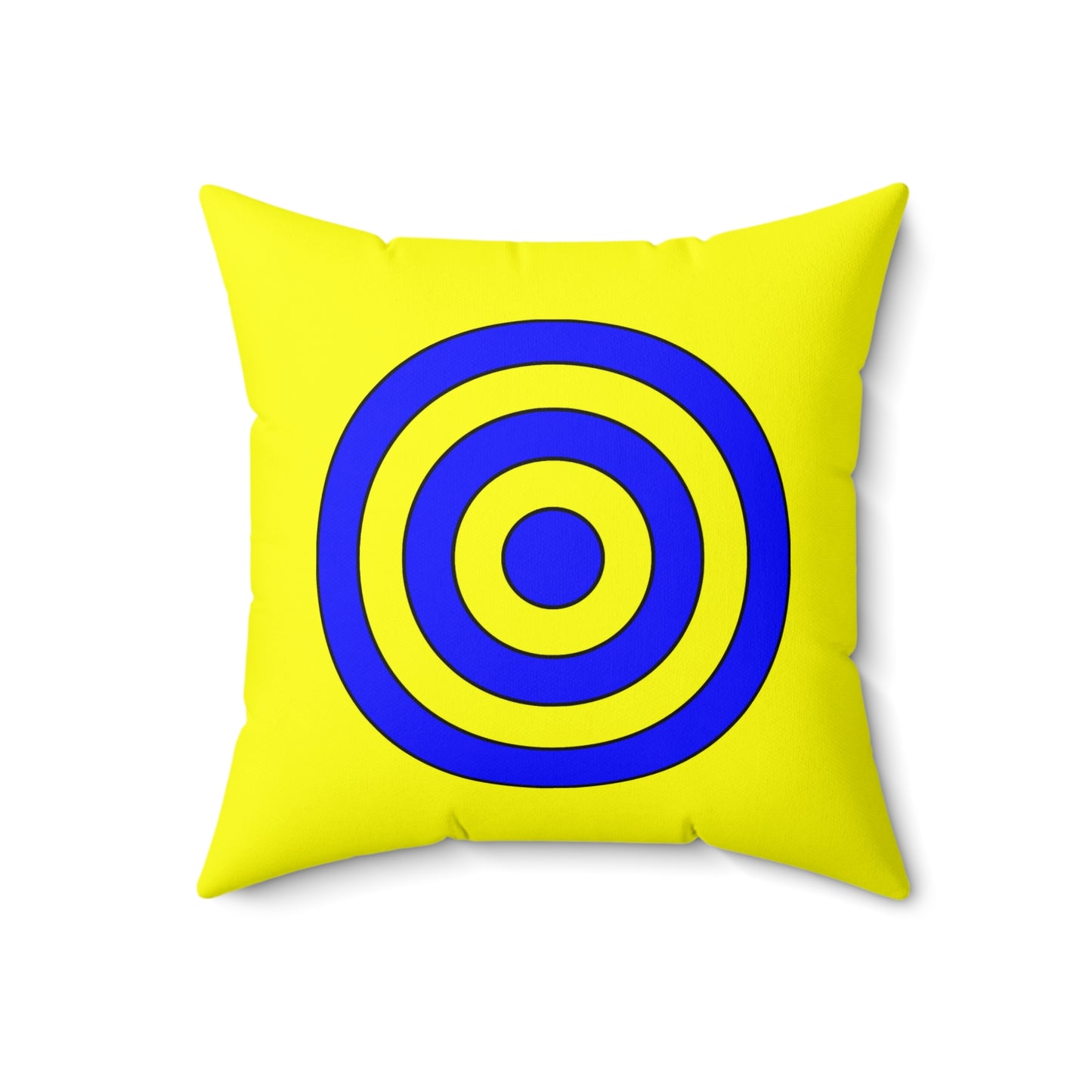Yellow, Blue Retro Target Cushion Pillow