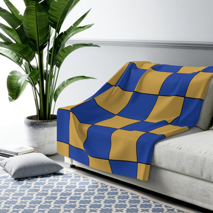 Kosovo Retro Check Blanket Throw