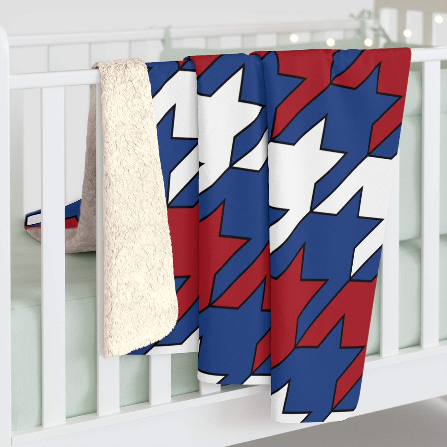 Caribbean Netherlands Retro Houndstooth Blanket Throw