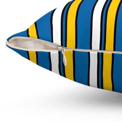 Canary Islands Retro Stripes Cushion Pillow