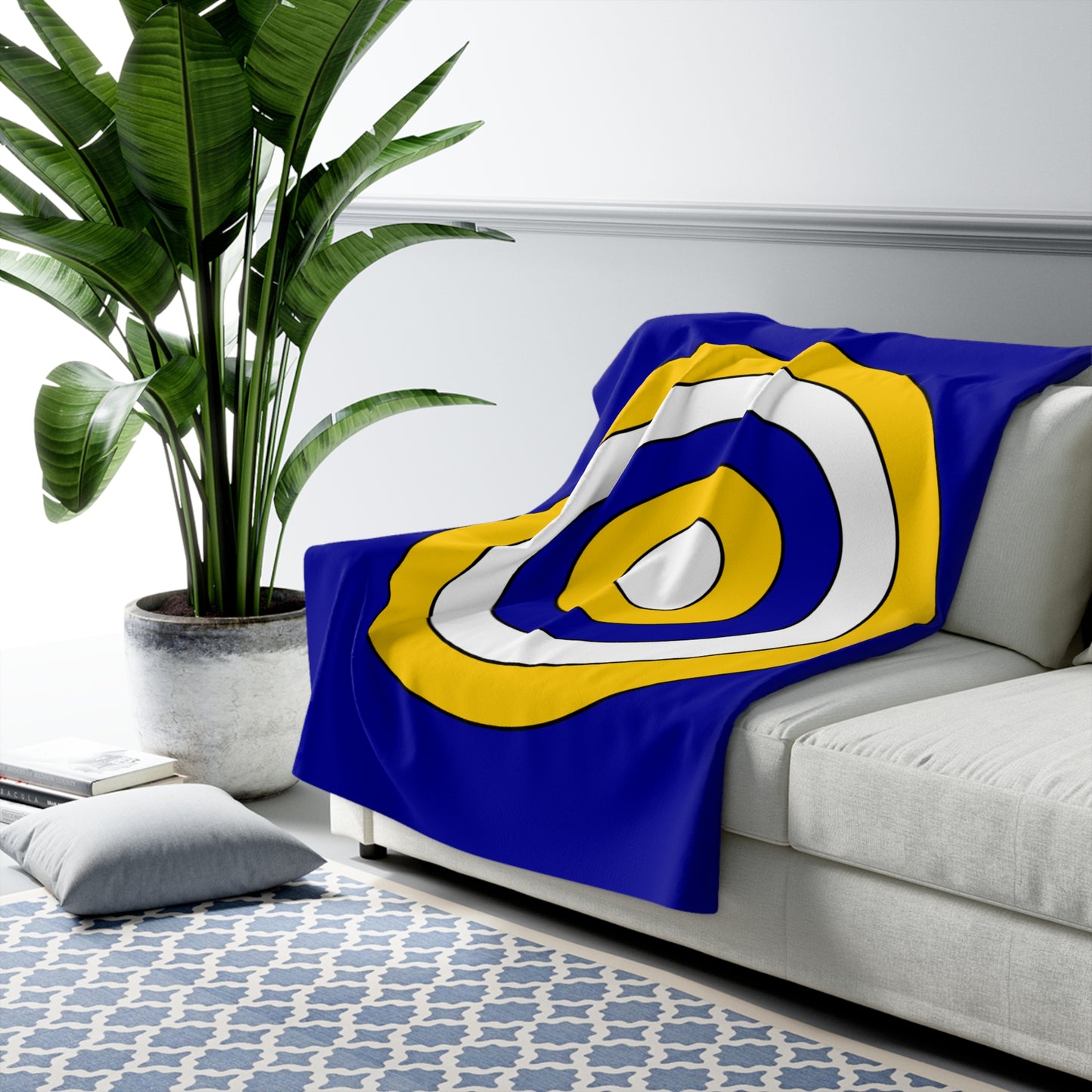 Bosnia And Herzegovina Retro Target Blanket Throw
