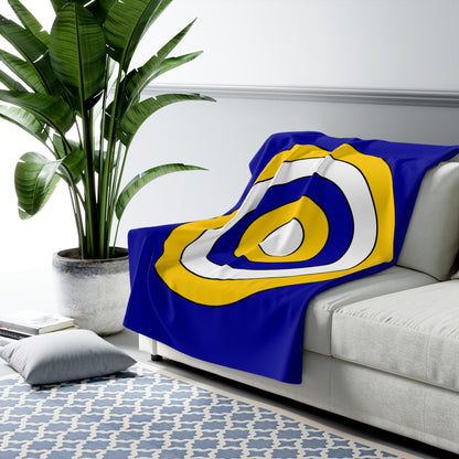 Bosnia And Herzegovina Retro Target Blanket Throw