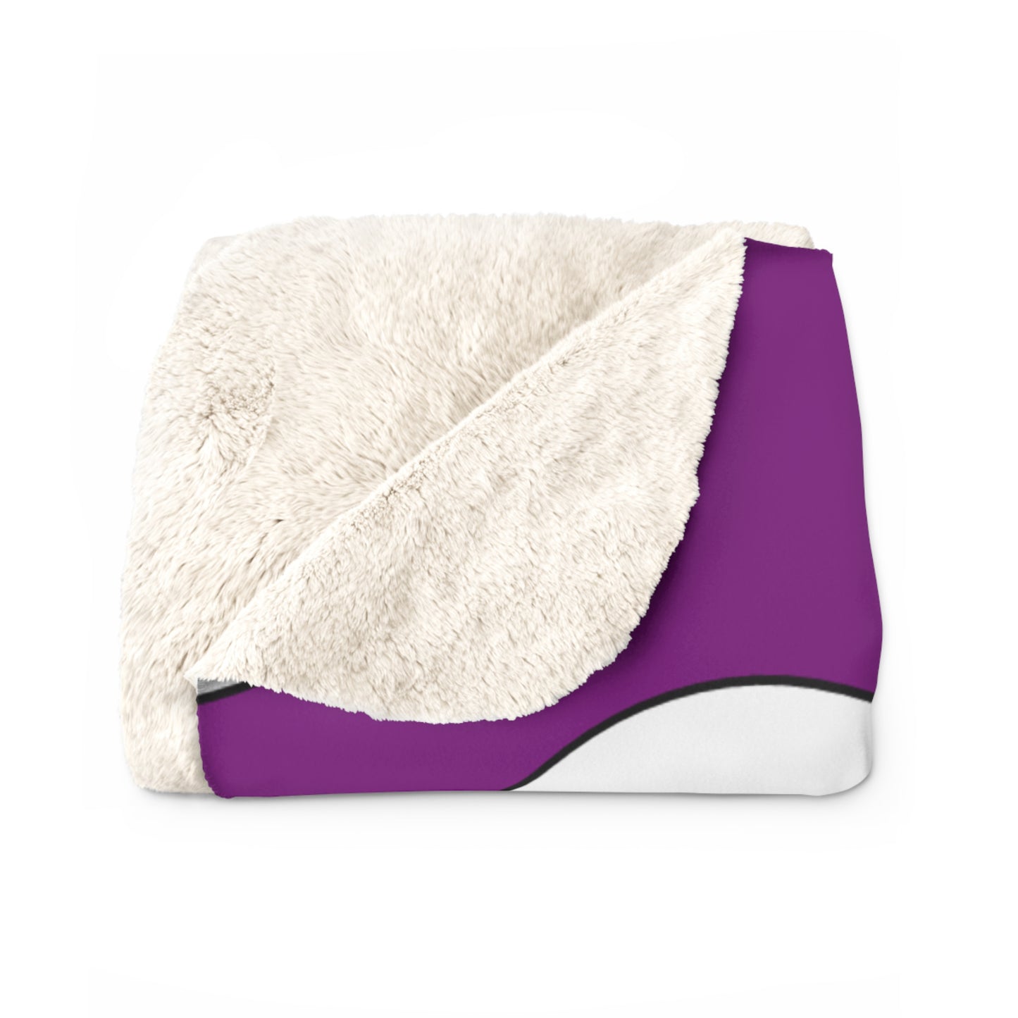 Purple, White Retro Polka Dots Blanket Throw