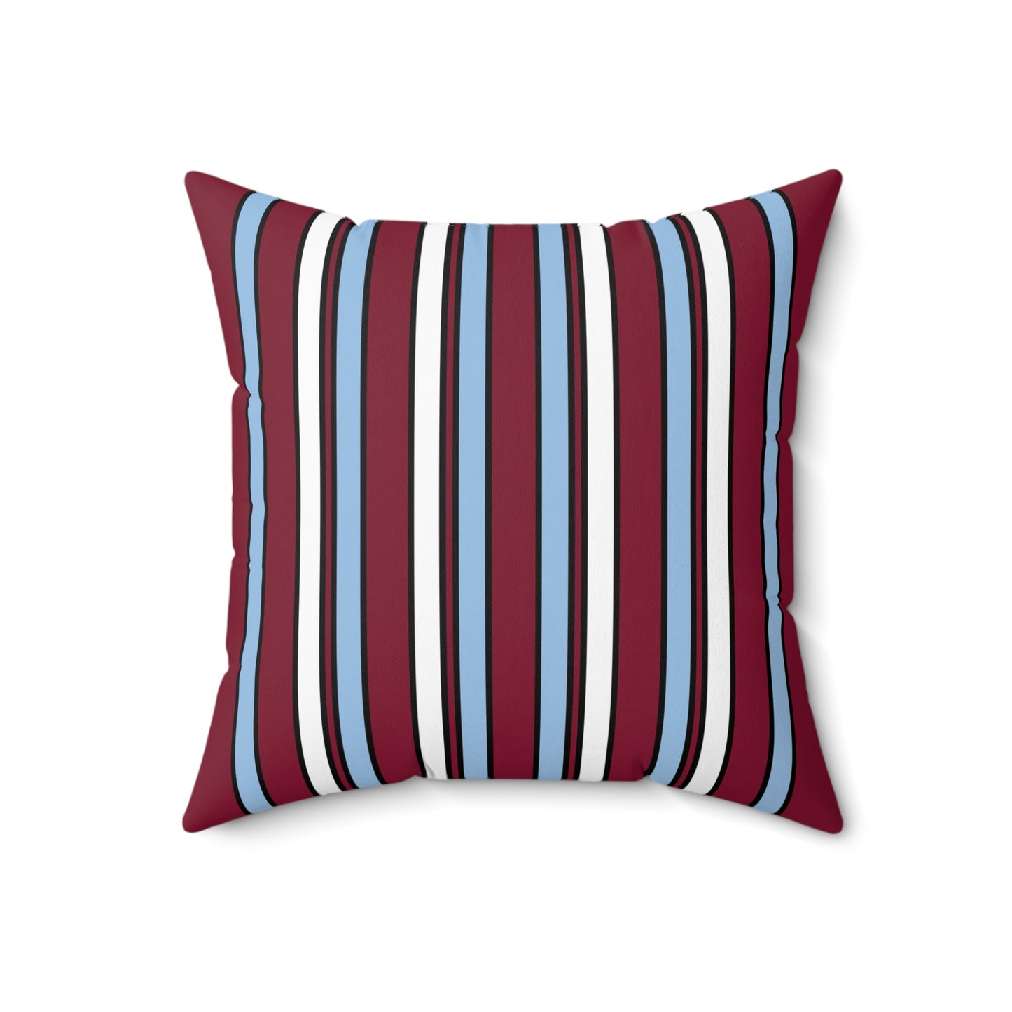 Claret, Blue, White Retro Stripe Cushion Pillow
