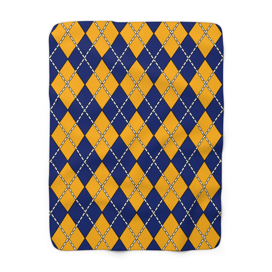 Nauru Retro Argyle Blanket Throw