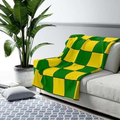 Cocos Islands Retro Check Blanket Throw