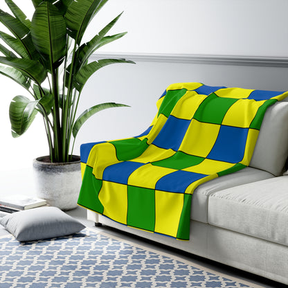 Saint Vincent And The Grenadines Retro Check Blanket Throw