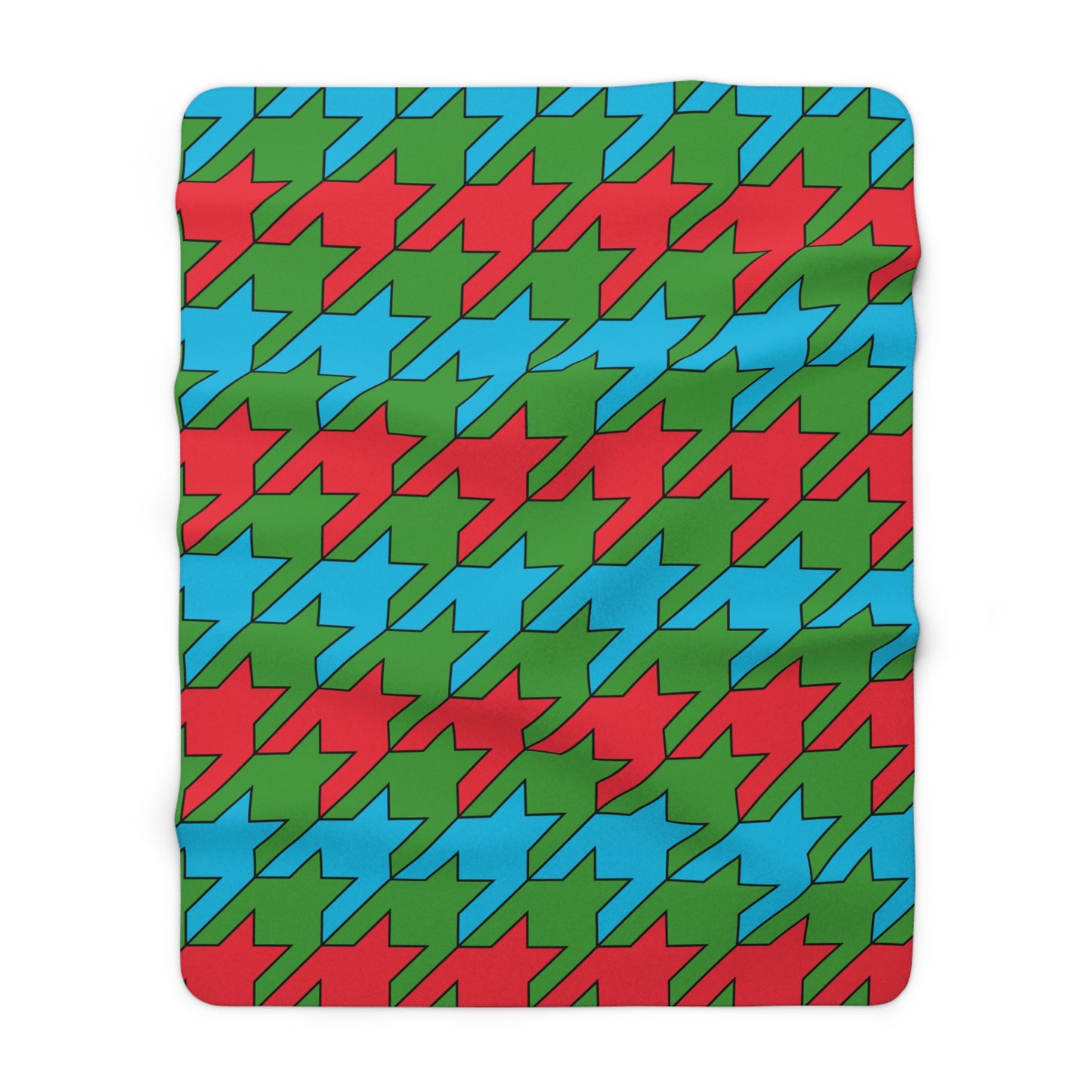 Azerbaijan Retro Houndstooth Blanket Throw