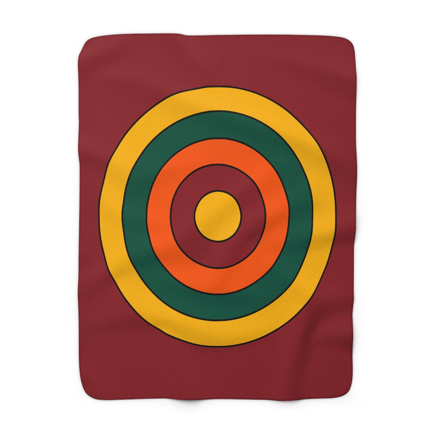 Sri Lanka Retro Target Blanket Throw