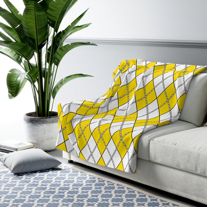 Vatican City Retro Argyle Blanket Throw