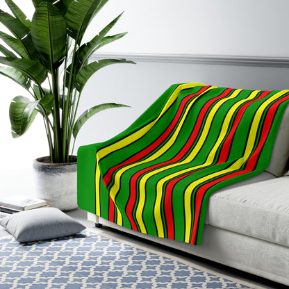 Guinea Retro Stripes Blanket Throw