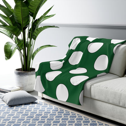 Saudi Arabia Retro Polka Dots Blanket Throw