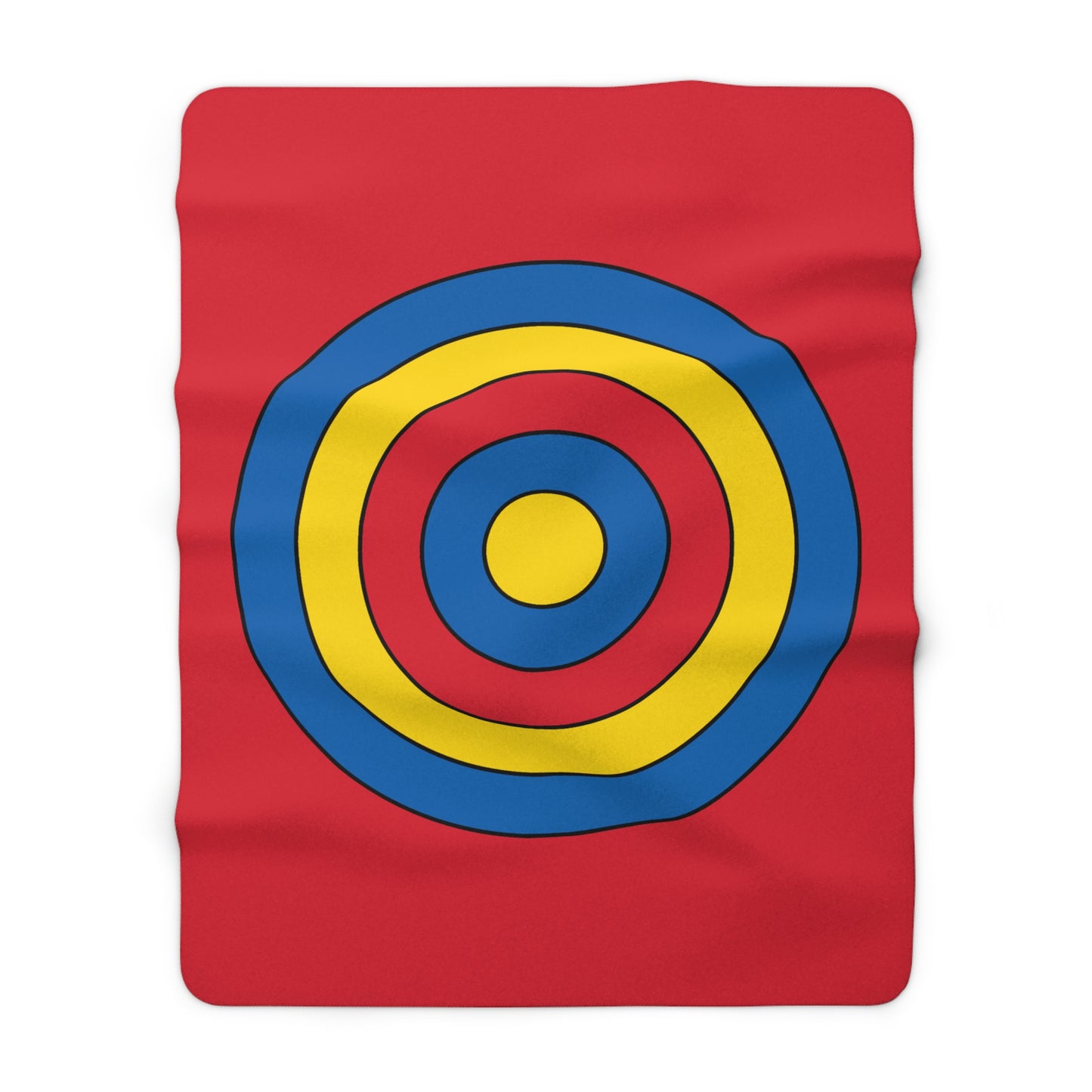 Mongolia Retro Target Blanket Throw