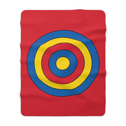 Mongolia Retro Target Blanket Throw