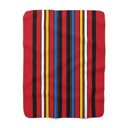 Antigua And Barbuda Retro Stripes Blanket Throw